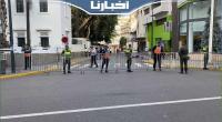 استنفار أمني وغلق مجموعة من الأزقة المؤدية للقنصلية الفرنسية تحسبا لوقفة احتجاجية تضامنا مع فلسـطين
